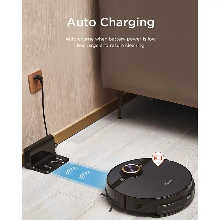 Midea M7 Pro Robot Vacuum Cleaner | 4000Pa Strong Suction with BLDC Motor | 150-Minute Run Time | Wet Mopping | App & Voice Control with Msmartlife | 450ml Dust - 180ml Water Tank | Carpet Sensor | LDS Navigation