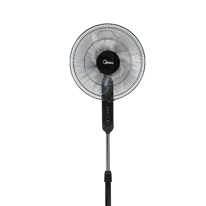 Midea Pedestal Stand Fan with Remote Control | 16-inch | 3D Oscillation Directions | 3 Speed Levels & Adjustable Height | 5-Leaf Blade with 7.5 Hours Timer | Best for Home & Office | Black | FS4015FR