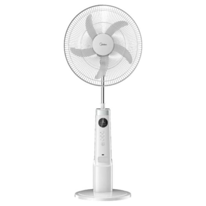 Midea Rechargeable Stand Fan With Remote| 9 Speed Settings With 25W Power| Cordless Support| 5 Blade With 11 Hours Battery Run Time |FS4523MRD