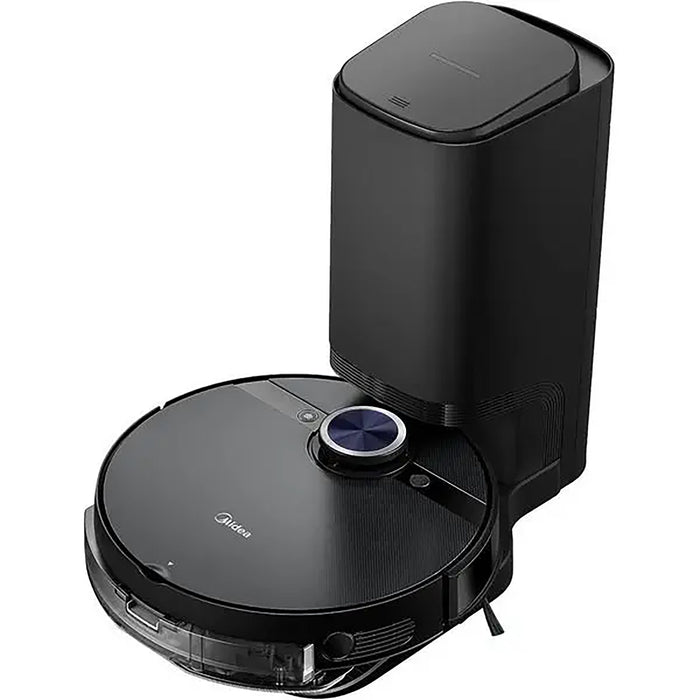 Midea Robot Vacuum Cleaner | 4000Pa Strong Suction | BLDC Motor | App & Voice Control Msmartlife | Dust Bin In Station is 2L for 45 days | Carpet Sensor | Display Screen | Black S8+