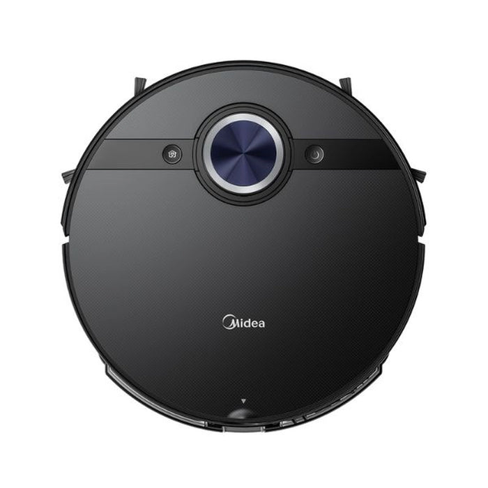 Midea Robot Vacuum Cleaner | 4000Pa Strong Suction | BLDC Motor | App & Voice Control Msmartlife | Dust Bin In Station is 2L for 45 days | Carpet Sensor | Display Screen | Black S8+