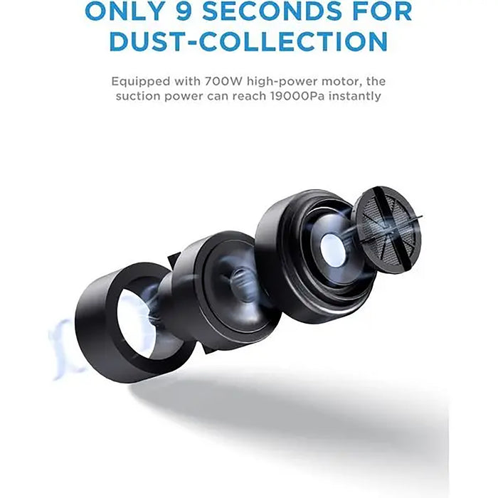 Midea Robot Vacuum Cleaner | 4000Pa Strong Suction | BLDC Motor | App & Voice Control Msmartlife | Dust Bin In Station is 2L for 45 days | Carpet Sensor | Display Screen | Black S8+