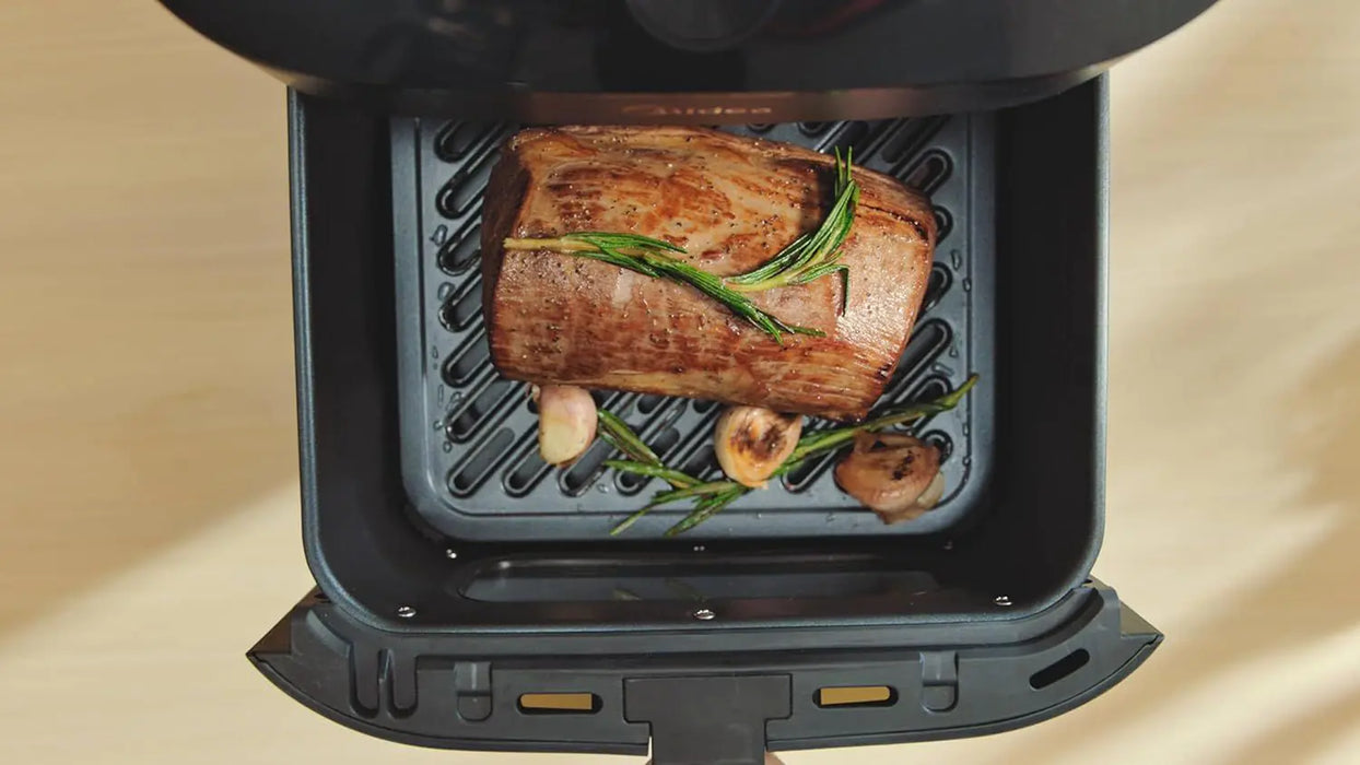 Midea Smart Air Fryer 11L (2 Zones) | Digital Touch Control, Wi-Fi | See-Through Window | Healthy Cooking | Timer Up to 90 Mins | 230C Temp Control | MAD-110D2APK