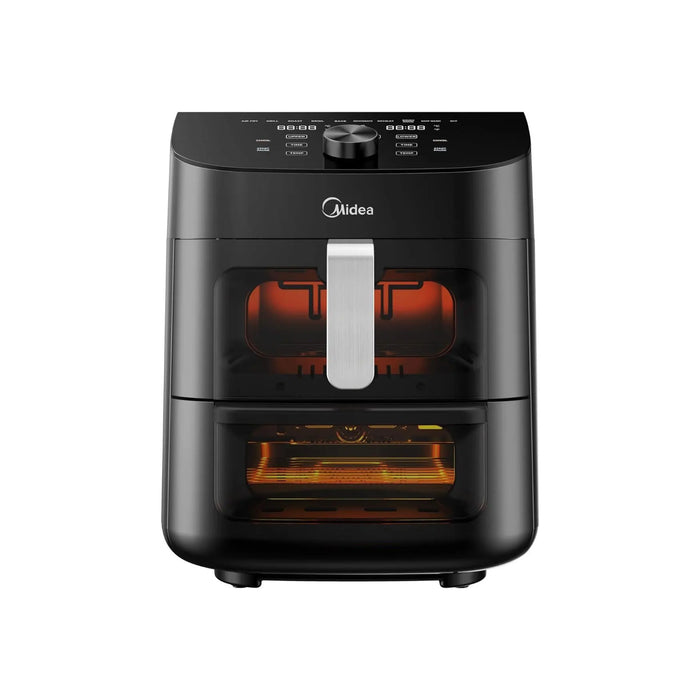 Midea Smart Air Fryer 11L (2 Zones) | Digital Touch Control, Wi-Fi | See-Through Window | Healthy Cooking | Timer Up to 90 Mins | 230C Temp Control | MAD-110D2APK
