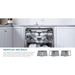Dishwasher with NEWFLEX 3rd rack feature in a kitchen setting