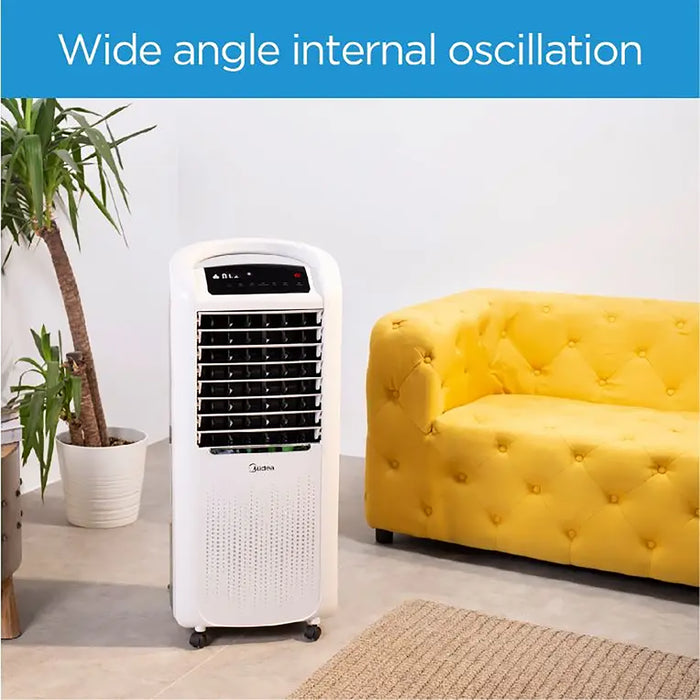 Midea Summer + Winter Air Cooler | Remote for Home & Heavy Duty Air-Conditioning | 3 Wind Speeds Outdoor & Indoor Use | Whisper-Quiet Performance and Low Power Consumption With 60W - AC200W