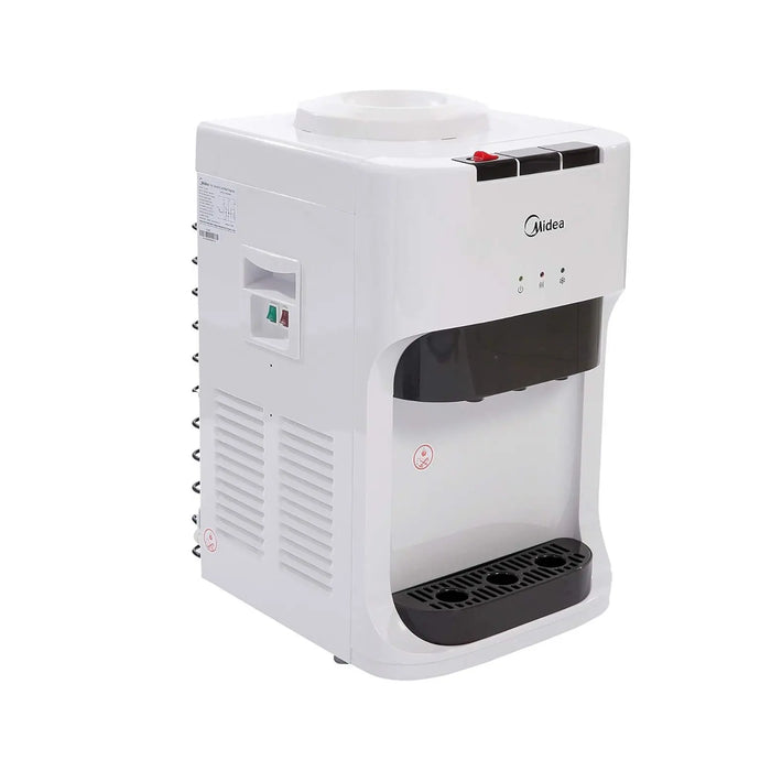 White Midea water dispenser on a white background