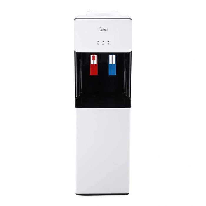 Midea Top Loading Water Dispenser | 3-Taps Equipped with Hot, Cold, and Ambient Temperature | Floor Standing | Child Safety Lock | Ice Cold Technology | Best for Home, Kitchen & Office | Color: White | Model: YL1675S-W EROS