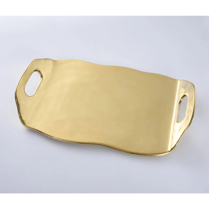 Moonlight Gold Tray with Handles Beth & Lily