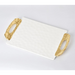 Moonlight White and Gold Tray With Handles Beth & Lily