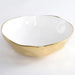 Moonlight White and Gold Wide Bowl Beth & Lily