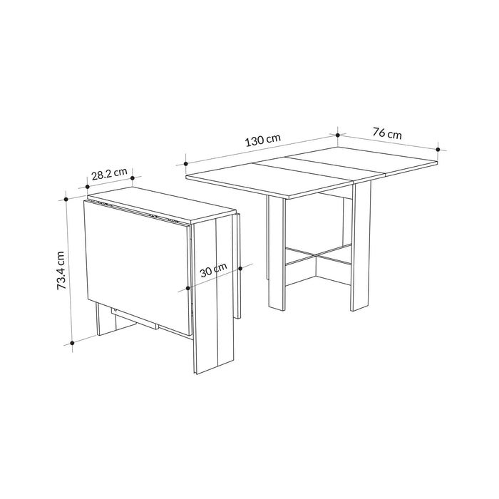 Artemio Foldable Dining Table  130Cm