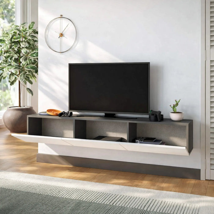 Francy Tv Stand 180 Cm With Storage Up To 70 Inch - White