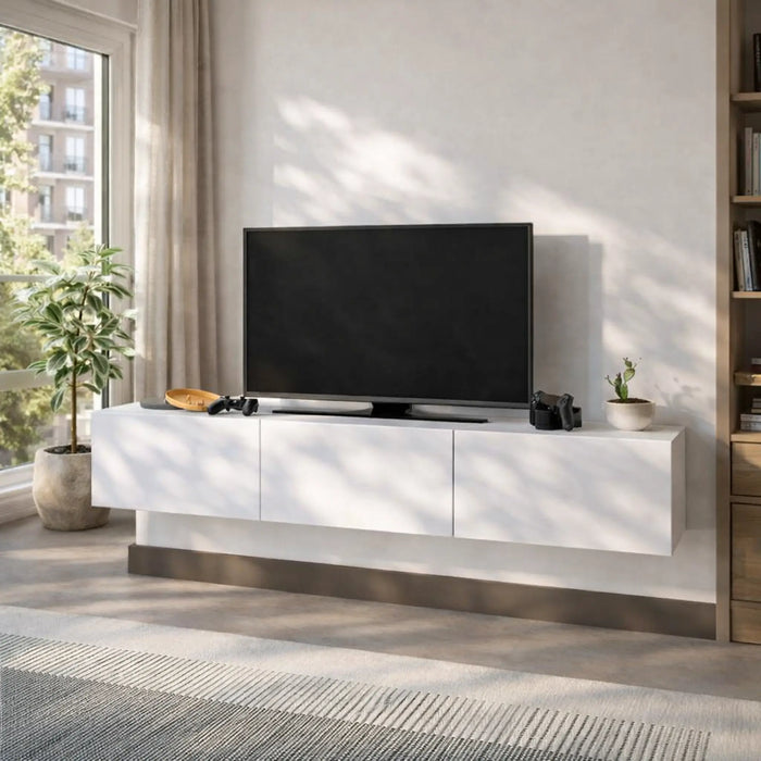 Francy Tv Stand 180 Cm With Storage Up To 70 Inch - White