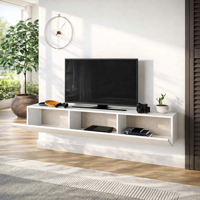 Francy Tv Stand 180 Cm With Storage Up To 70 Inch - White