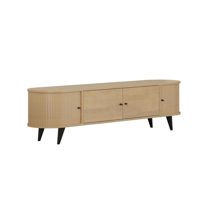 Gentle Tv Unit With Storage - Oak