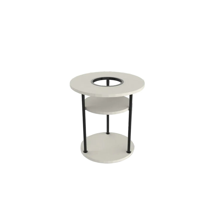 Grove Modern Round Plant Stand With Storage Shelf 50Cm