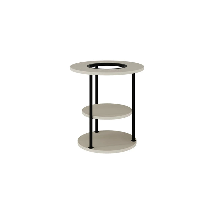 Grove Modern Round Plant Stand With Storage Shelf 50Cm