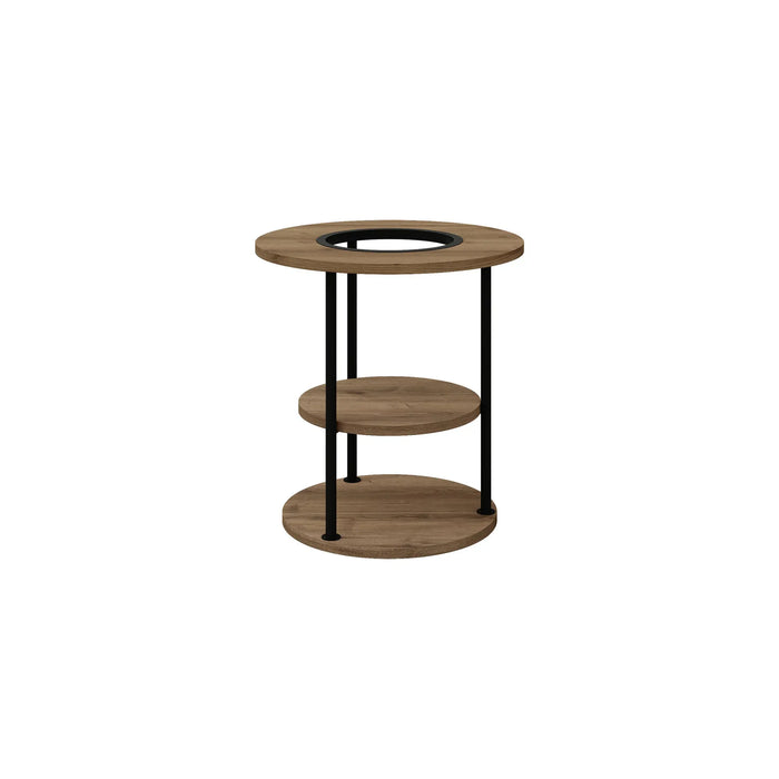 Grove Modern Round Plant Stand With Storage Shelf 50Cm