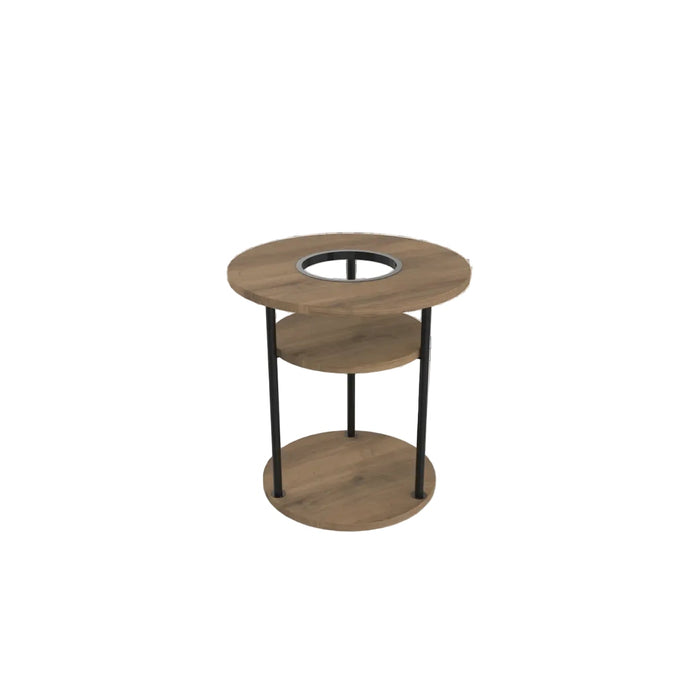 Grove Modern Round Plant Stand With Storage Shelf 50Cm