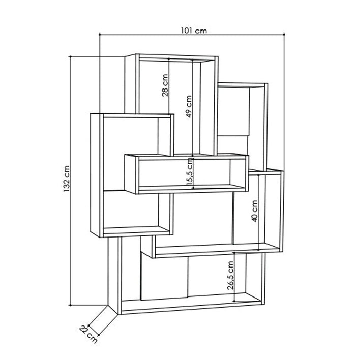 Mourah Barce Bookcase - 2 Years Warranty