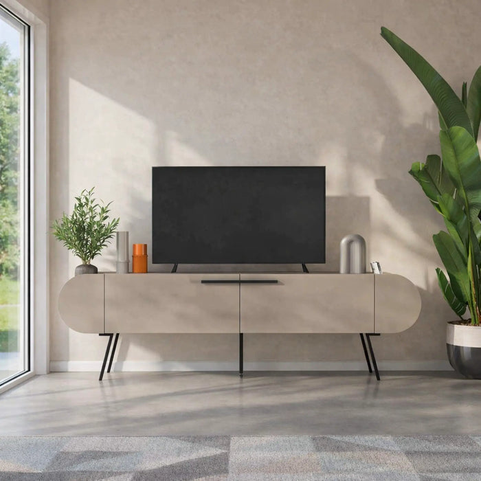 Mourah Capsule Tv Stand Up To 65 Inches With Storage - 2 Years Warranty