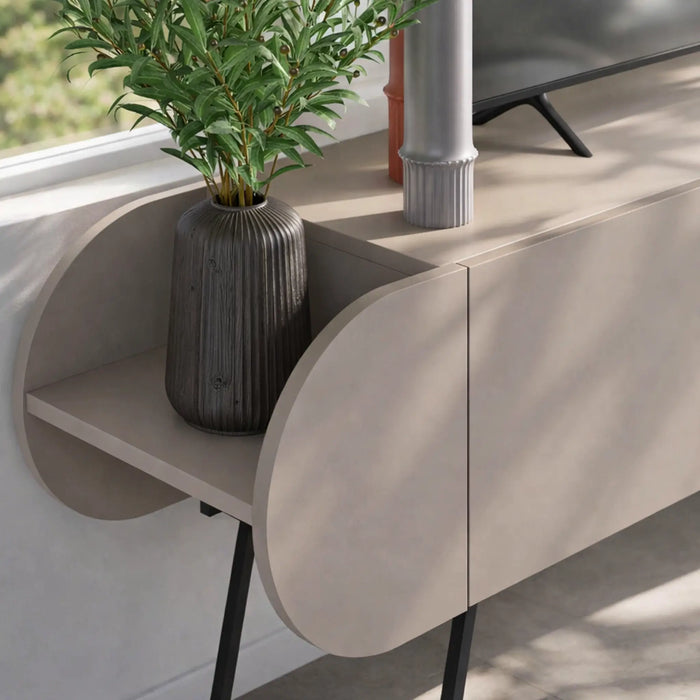 Mourah Capsule Tv Stand Up To 65 Inches With Storage - 2 Years Warranty