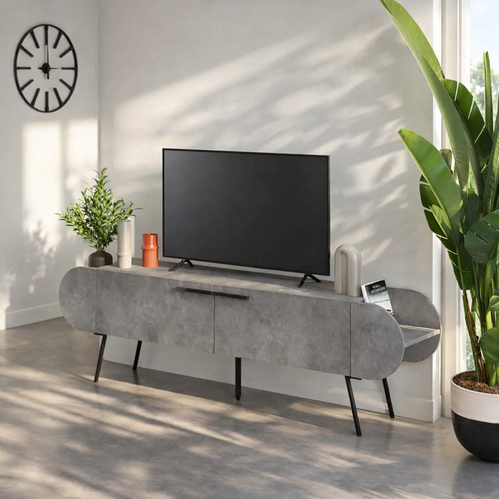 Mourah Capsule Tv Stand Up To 65 Inches With Storage - 2 Years Warranty