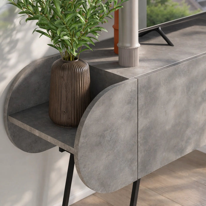 Mourah Capsule Tv Stand Up To 65 Inches With Storage - 2 Years Warranty