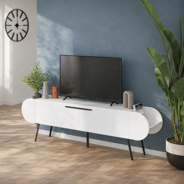 Mourah Capsule Tv Stand Up To 65 Inches With Storage - 2 Years Warranty