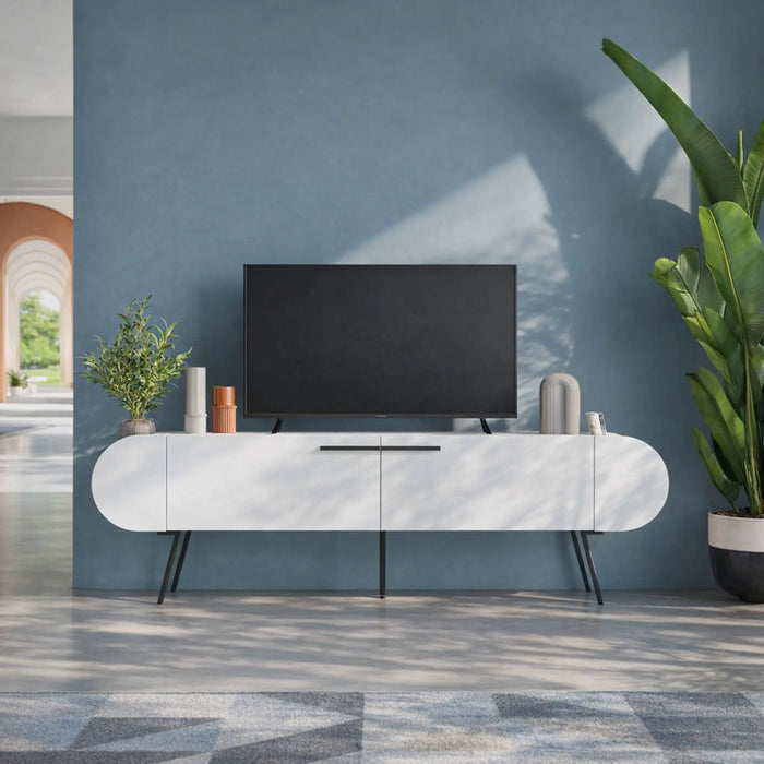 Mourah Capsule Tv Stand Up To 65 Inches With Storage - 2 Years Warranty