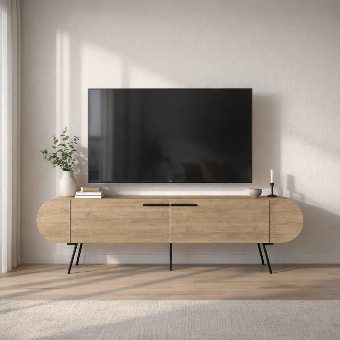 Mourah Capsule Tv Stand Up To 65 Inches With Storage - 2 Years Warranty