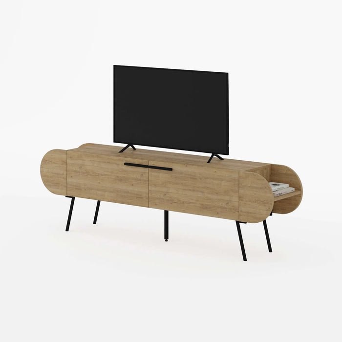 Mourah Capsule Tv Stand Up To 65 Inches With Storage - 2 Years Warranty
