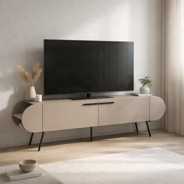 Mourah Capsule Tv Stand Up To 65 Inches With Storage - 2 Years Warranty