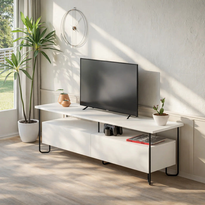 Mourah Cornea Tv Stand Up To 60 Inches With Storage - 2 Years Warranty