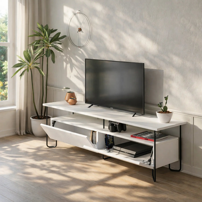Mourah Cornea Tv Stand Up To 60 Inches With Storage - 2 Years Warranty
