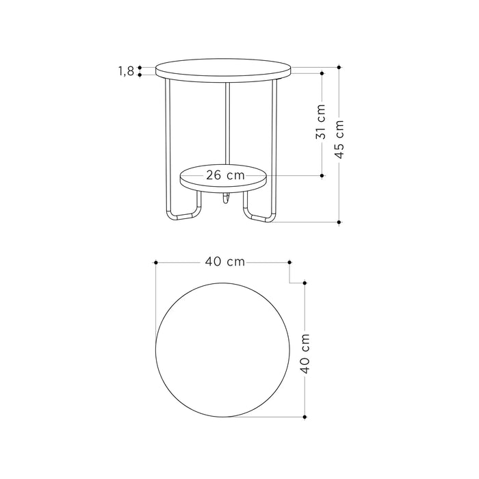 Mourah Corro Side Table - 2 Years Warranty
