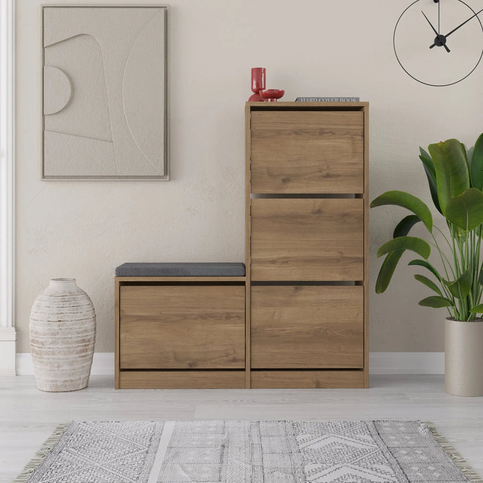 Mourah Dude Bench & Shoe Cabinet - 16 Pairs - 2 Years Warranty