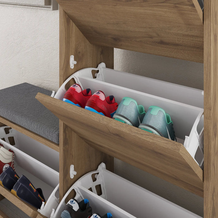 Mourah Dude Bench & Shoe Cabinet - 16 Pairs - 2 Years Warranty