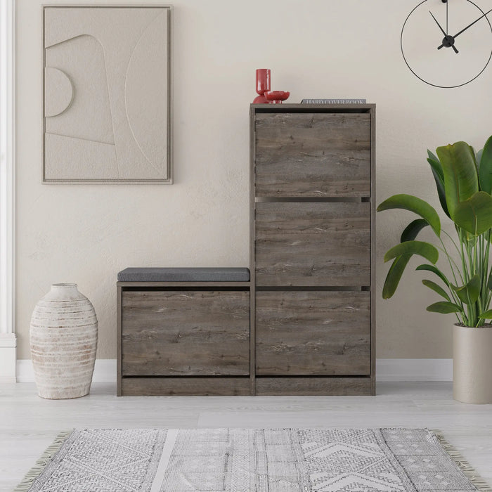 Mourah Dude Bench & Shoe Cabinet - 16 Pairs - 2 Years Warranty