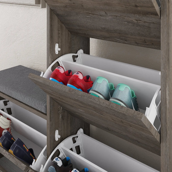 Mourah Dude Bench & Shoe Cabinet - 16 Pairs - 2 Years Warranty