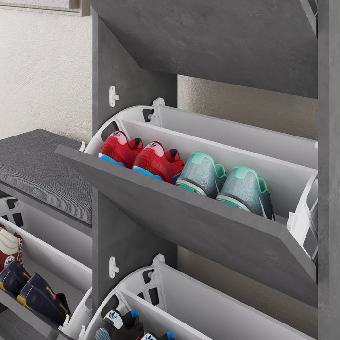 Mourah Dude Bench & Shoe Cabinet - 16 Pairs - 2 Years Warranty