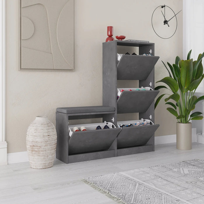 Mourah Dude Bench & Shoe Cabinet - 16 Pairs - 2 Years Warranty