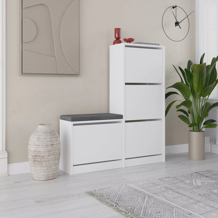 Mourah Dude Bench & Shoe Cabinet - 16 Pairs - 2 Years Warranty