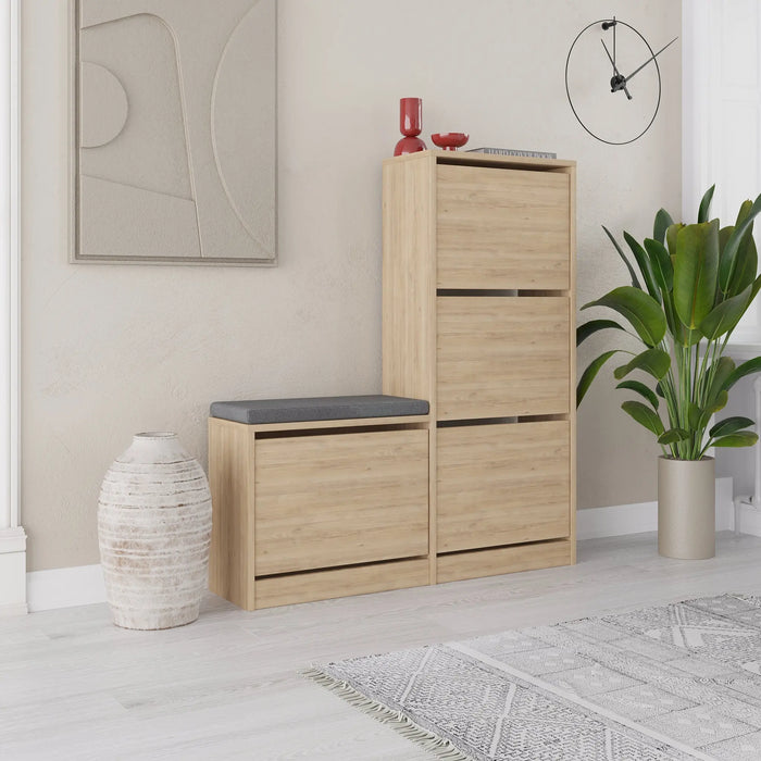 Mourah Dude Bench & Shoe Cabinet - 16 Pairs - 2 Years Warranty