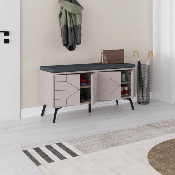 Mourah Dune Bench & Shoe Cabinet - 8 Pairs - 2 Years Warranty