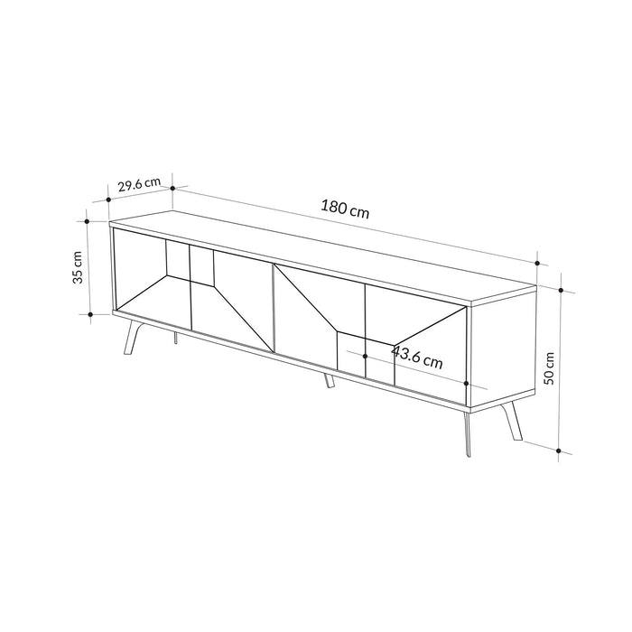 Mourah Dune Tv Stand Up To 70 Inches With Storage - 2 Years Warranty