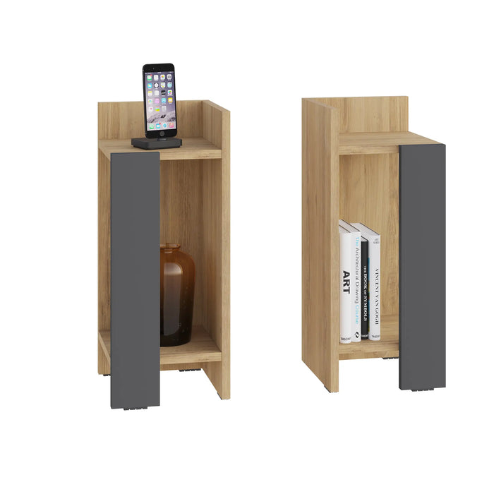 Mourah Elos Nightstand Set - Light Mocha - 2 Years Warranty