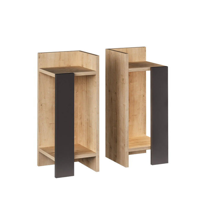 Mourah Elos Nightstand Set - Light Mocha - 2 Years Warranty