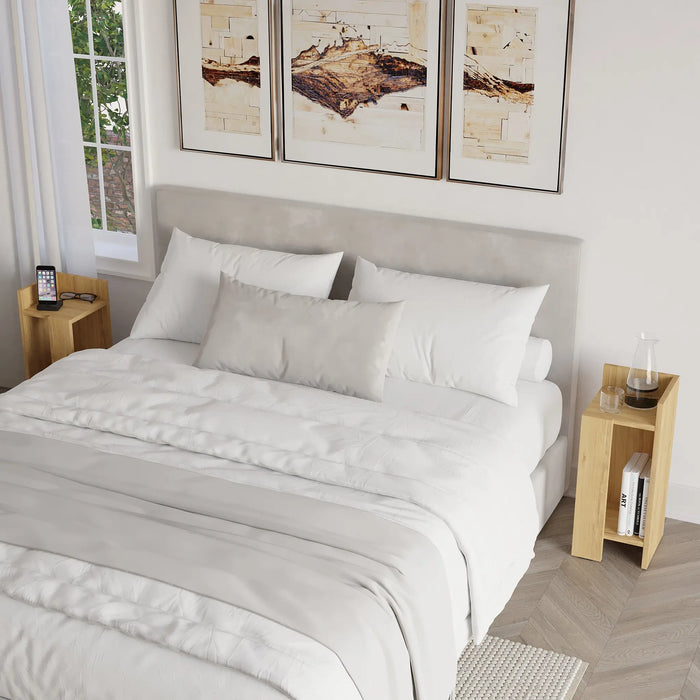 Mourah Elos Nightstand Set - Light Mocha - 2 Years Warranty